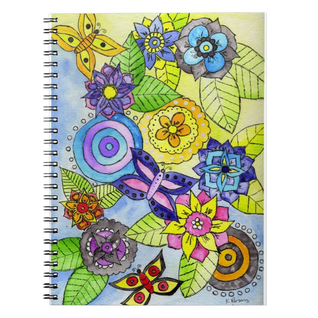 Cuaderno Flores y mariposas (Frente)