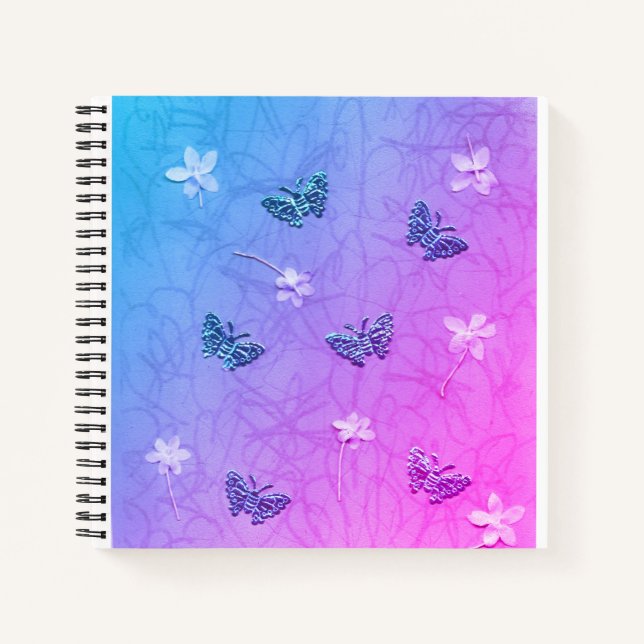 Cuaderno Flores y mariposas (Anverso)