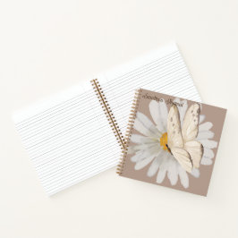 Cuaderno Flores y mariposas acuarelas personalizadas