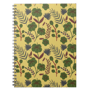Cuaderno Flores y mariposas sin costura florales