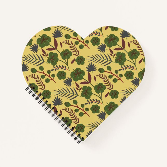 Cuaderno Flores y mariposas sin costura florales (Anverso)