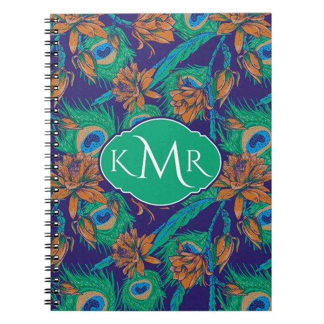 Cuaderno Flores y monograma de las plumas el | (Frente)