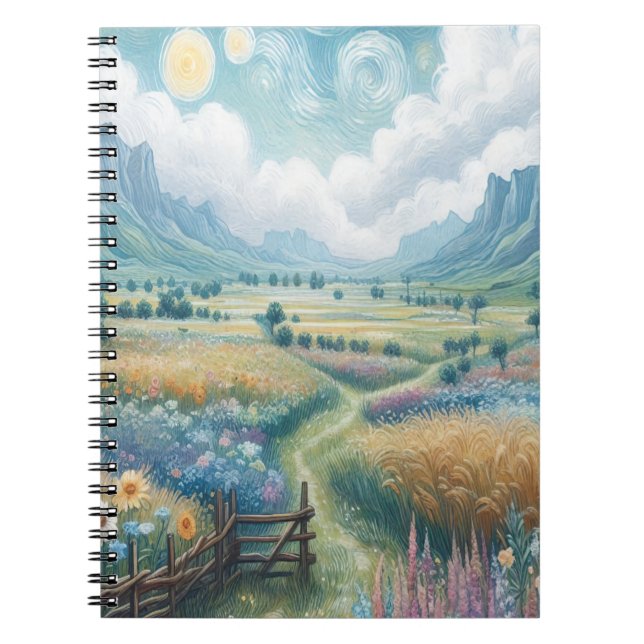 Cuaderno Flores y Montañas en Flor (Frente)
