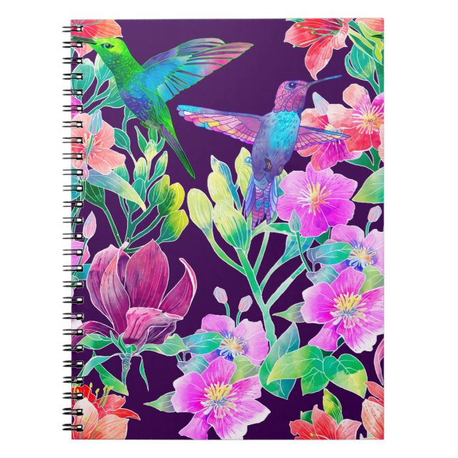 Cuaderno Flores y pájaros exóticos (Frente)