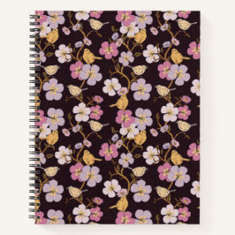 Cuaderno Flores y pájaros para el sendero caprichoso - Negr