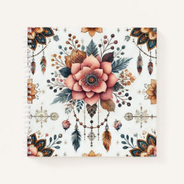 Cuaderno Flores y plumas