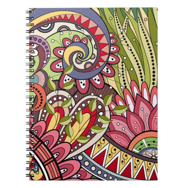 Cuaderno Flores Y Portátil Swirl P13 (Frente)