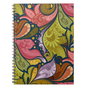 Cuaderno Flores Y Portátil Swirl P25