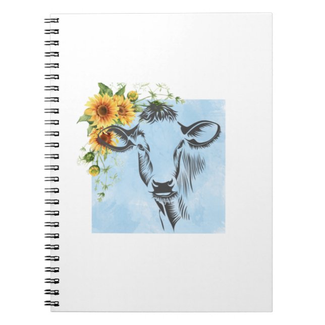Cuaderno Flores y vacas en la noepad (Frente)