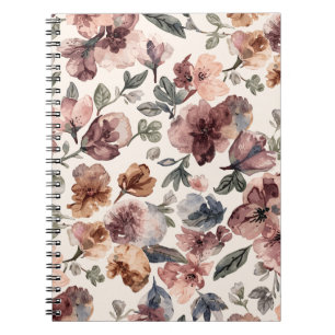 Cuaderno Floricultura Silvestre de Ciruela Acuarela Botánic