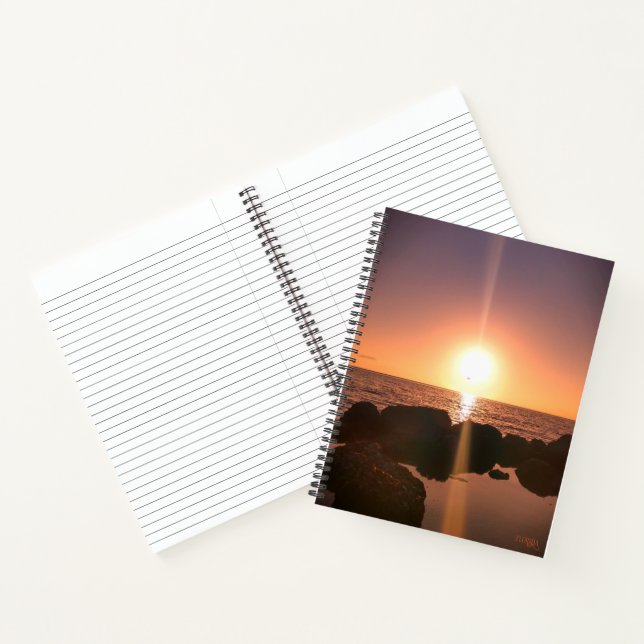 Cuaderno Florida Sunset en la playa Fotografía Natural (Interior)