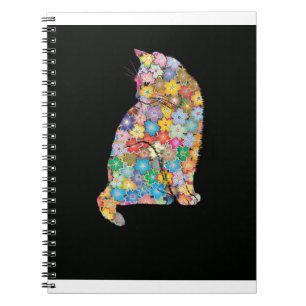 Cuaderno Florismo Ca Flower Cat gato gato rojo gato rosa