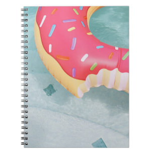Cuaderno Flotador de donut rosado inflable