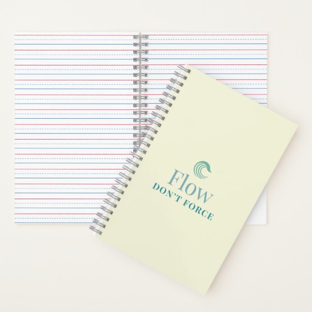 Cuaderno Flow Don’t Force Minimal Motivational Notebook (Interior)