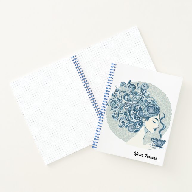 Cuaderno Flow Woman Art - Blue Tile Fusion (Interior)