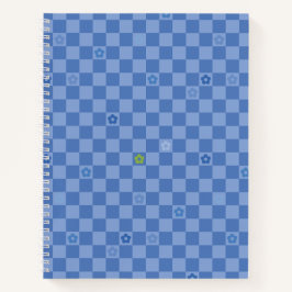 Cuaderno Flower Checkered Pattern No. 01 - Light Blue