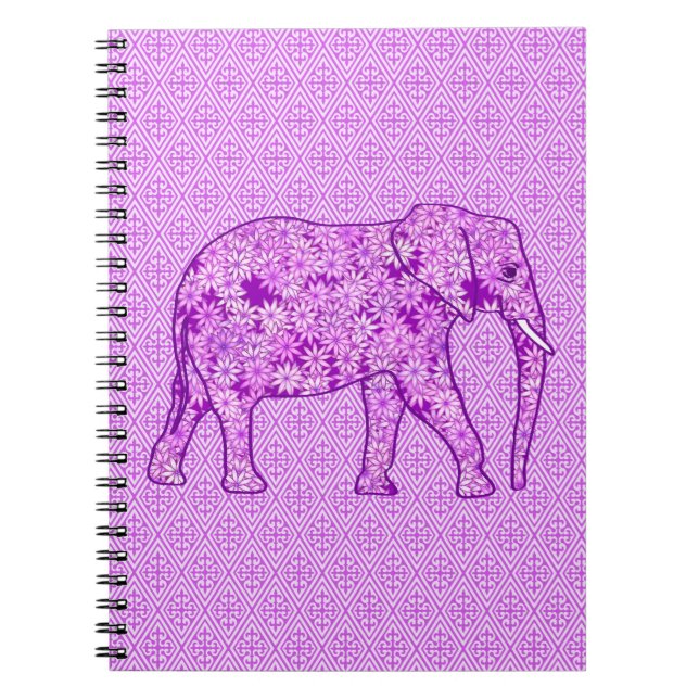 Cuaderno Flower elephant - amethyst purple (Frente)