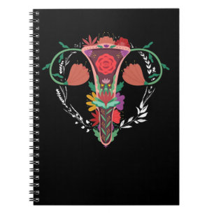 Cuaderno Flower Uterus Derechos de la mujer Feminismo Pro-E