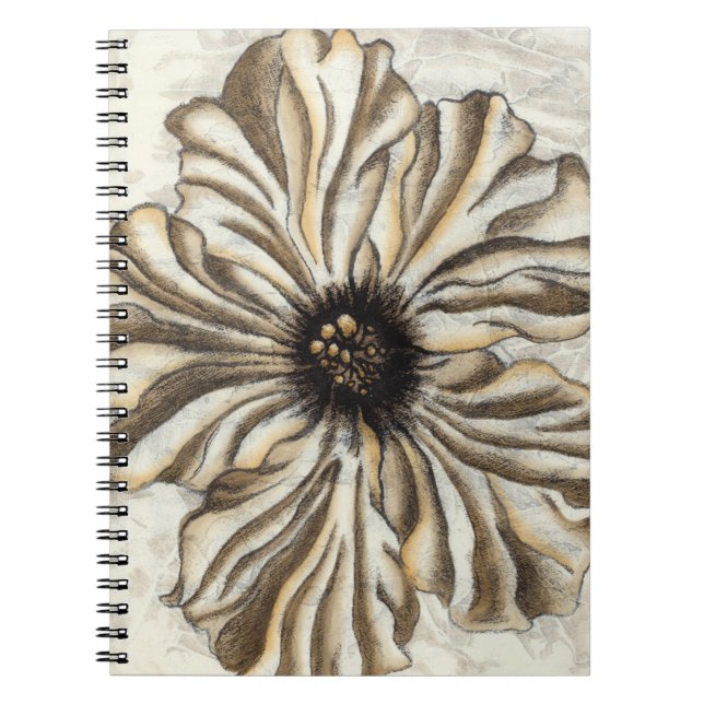 Cuaderno Flowerhead Fresco en Tan fondo (Frente)