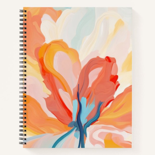 Cuaderno Flowers backgrounds abstract painting (Anverso)