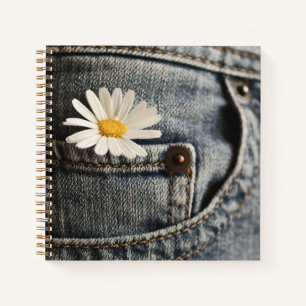 Cuaderno Flowers Daisy in Jeans Pocket