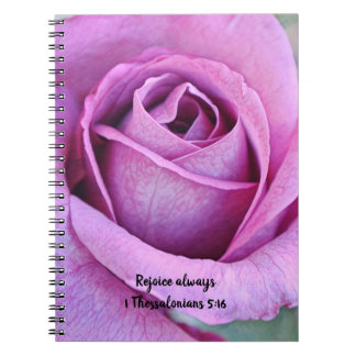 Cuaderno Flowers of Faith Purple Rosa Rejoice Journal
