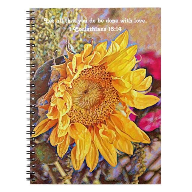 Cuaderno Flowers of Faith Sunflower Love Prayer Journal (Frente)