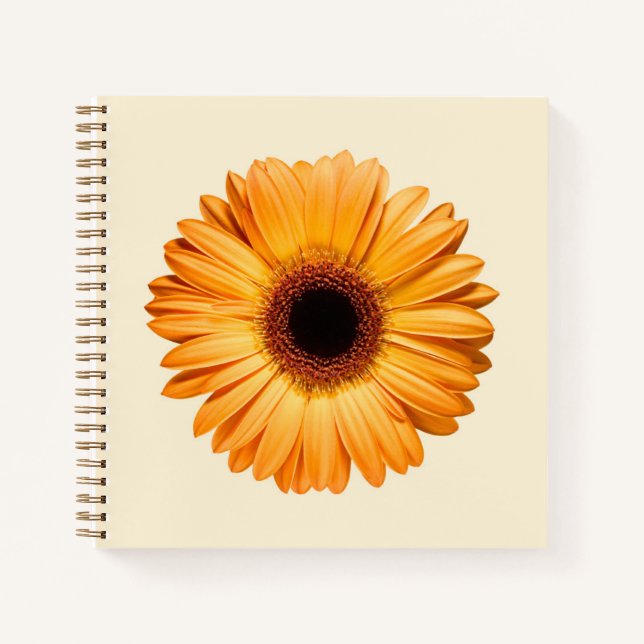 Cuaderno Flowers | Orange Gerbera (Anverso)