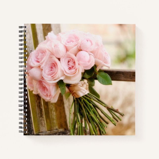 Cuaderno Flowers | Pink Rose Bouquet (Anverso)