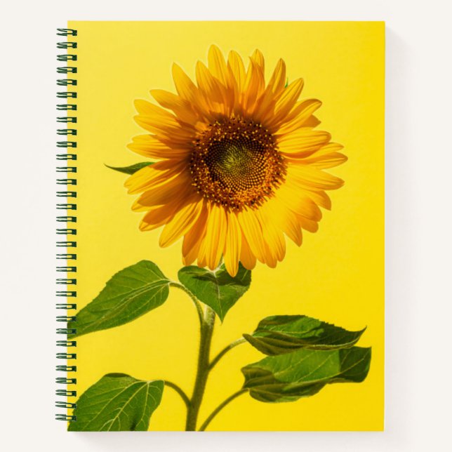 Cuaderno Flowers | Sunflower on Yellow (Anverso)