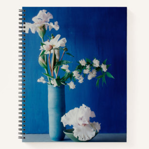 Cuaderno Flowers   White Iris in Vase