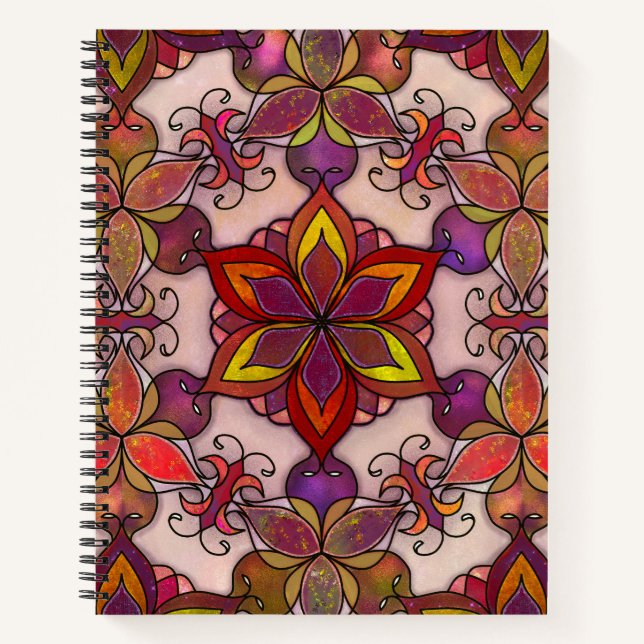 Cuaderno “Flox de fuego cereza” (Anverso)