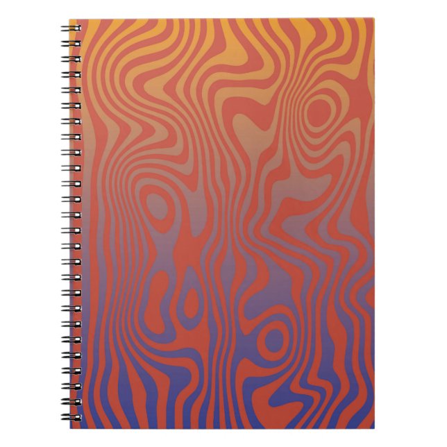Cuaderno Flujo de Sueño l Patrón Abstracto Trippy - No. 01 (Frente)