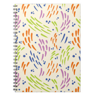 Cuaderno Flujo en azul, naranja, púrpura, verde y crema