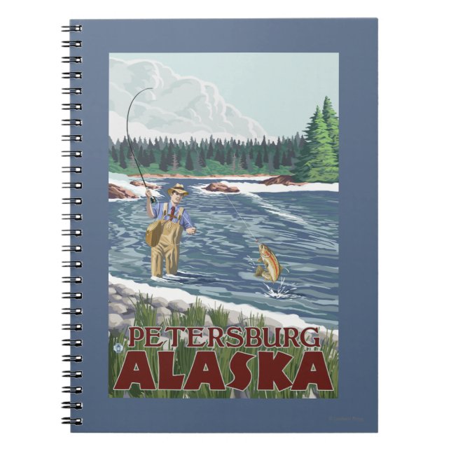 Cuaderno Fly Fisherman en Petersburgo, Alaska (Frente)