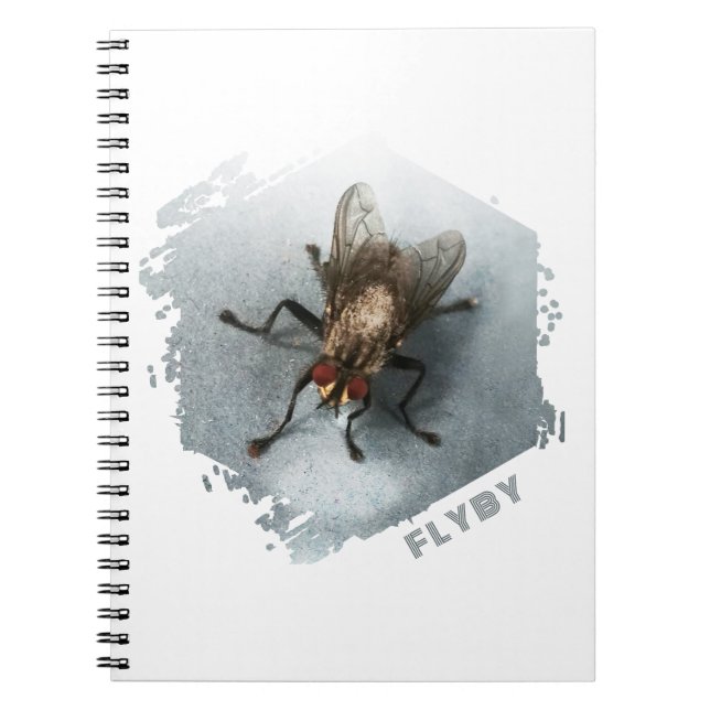 Cuaderno Flyby. Close-up photo of a fly (Frente)