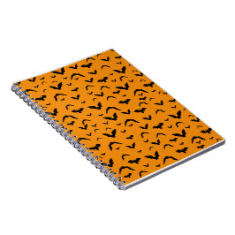 Cuaderno Flying Bats on Orange