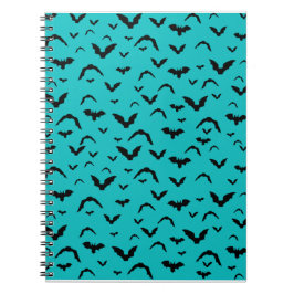 Cuaderno Flying Bats on Teal