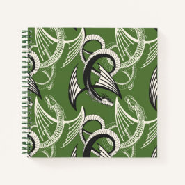 Cuaderno Flying Dragon on the green background.