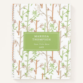 Cuaderno Foliage de Bambú, hojas de vegetación oriental