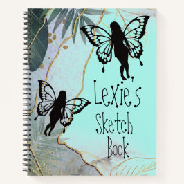 Cuaderno Foliage Fantasy Fairies Personalizado Sketch Book
