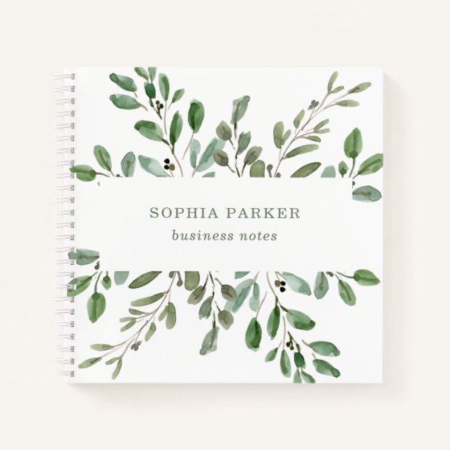 Cuaderno Foliage minimalista (Anverso)
