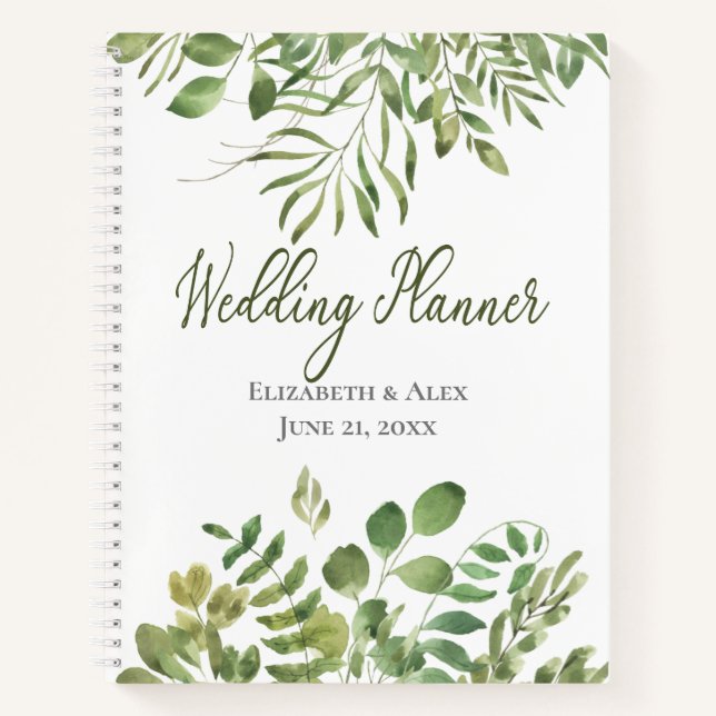 Cuaderno Foliage simple |con presupuesto | Planificador de  (Anverso)
