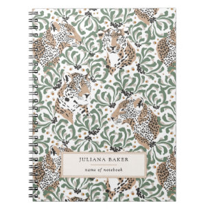 Cuaderno Follaje de leopardo moderno