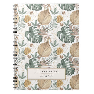 Cuaderno Follaje de oasis moderno