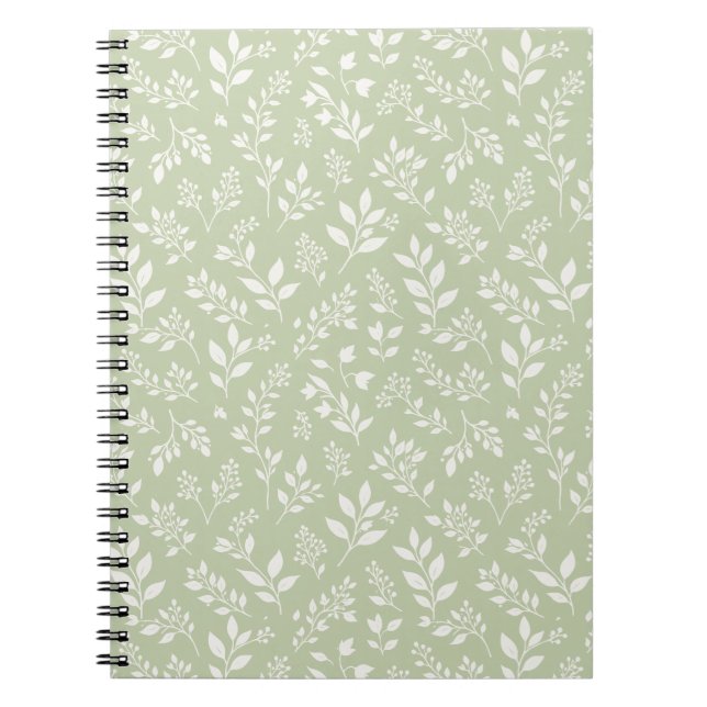 Cuaderno Follaje de Otoño Neutral - Oliva Suave (Frente)
