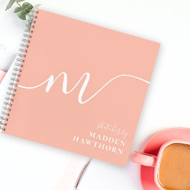 Cuaderno Folleto rosado de Rubor sobre la caligrafía de mon
