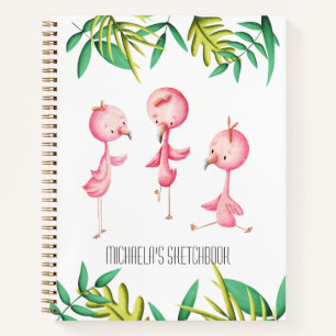 Cuaderno Folleto tropical Flamingo rosa