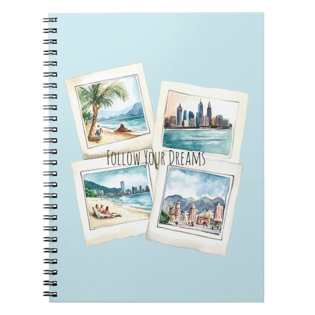 Cuaderno Follow Your Dreams World Travel (Frente)