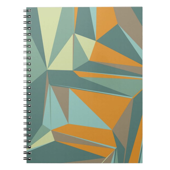 Cuaderno Fondo abstracto con colorido trianglesabstracto (Frente)